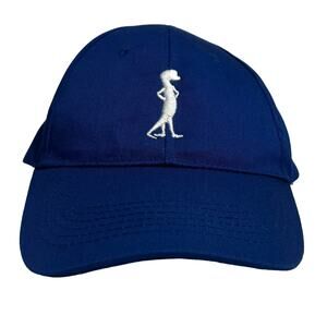 Blue Geico Adjustable Ball Cap White Embroidered Gecko Adult One Size